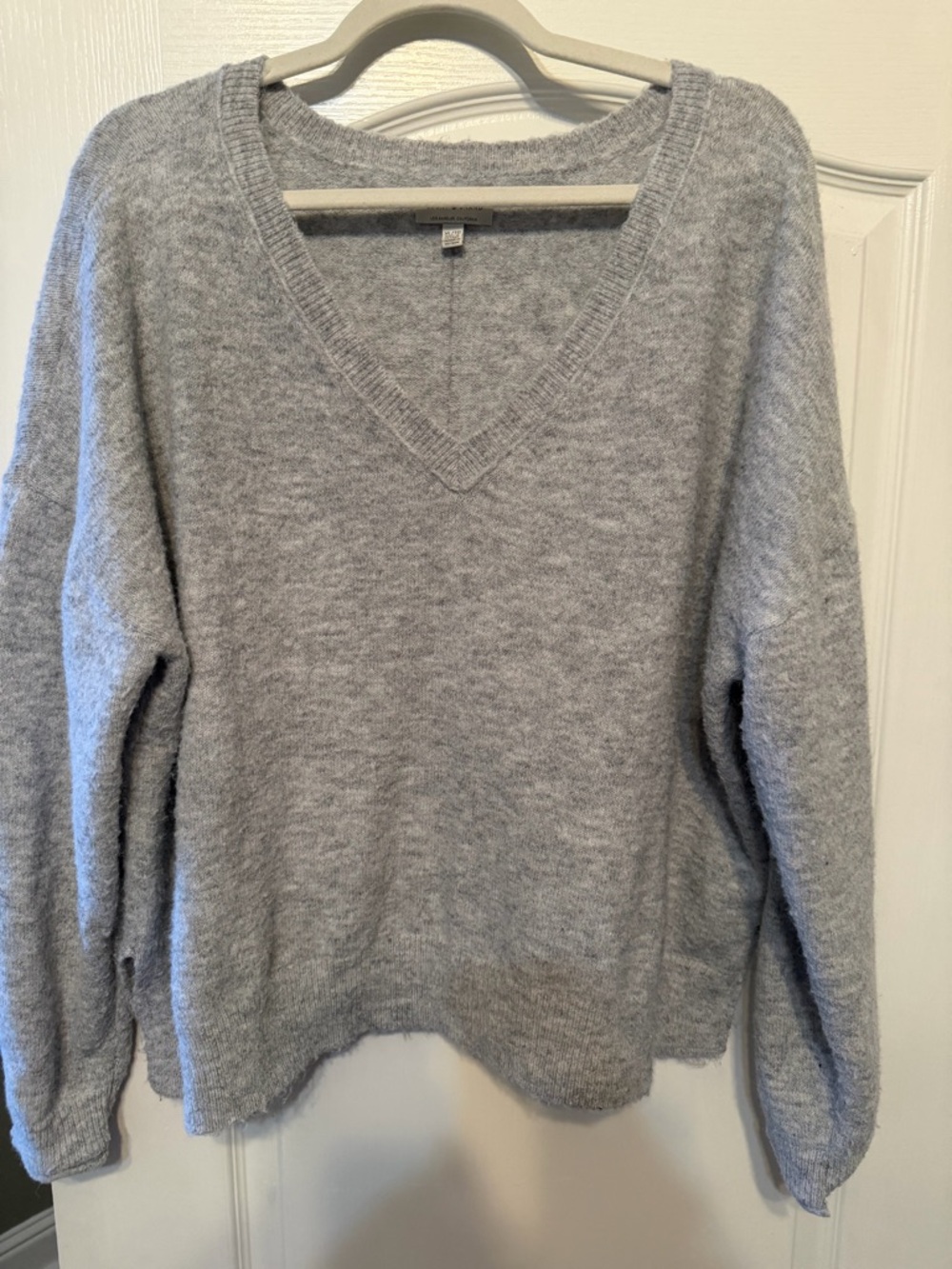 Lucky Brand Light Gray V-Neck Sweater